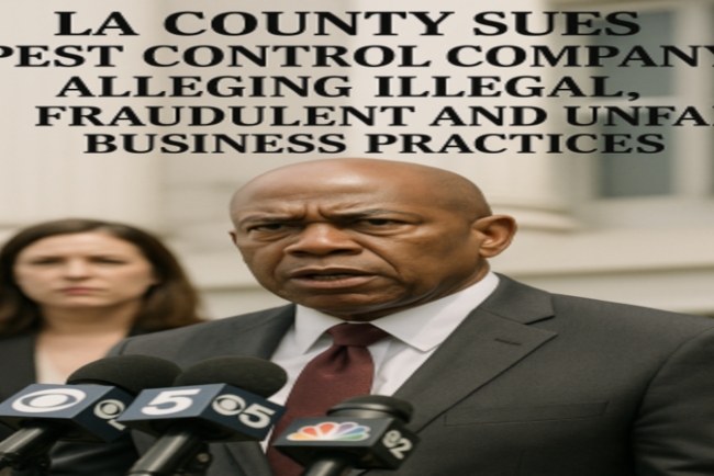LA County sues pest control company alleging illegal, fraudulent and unfair business practices